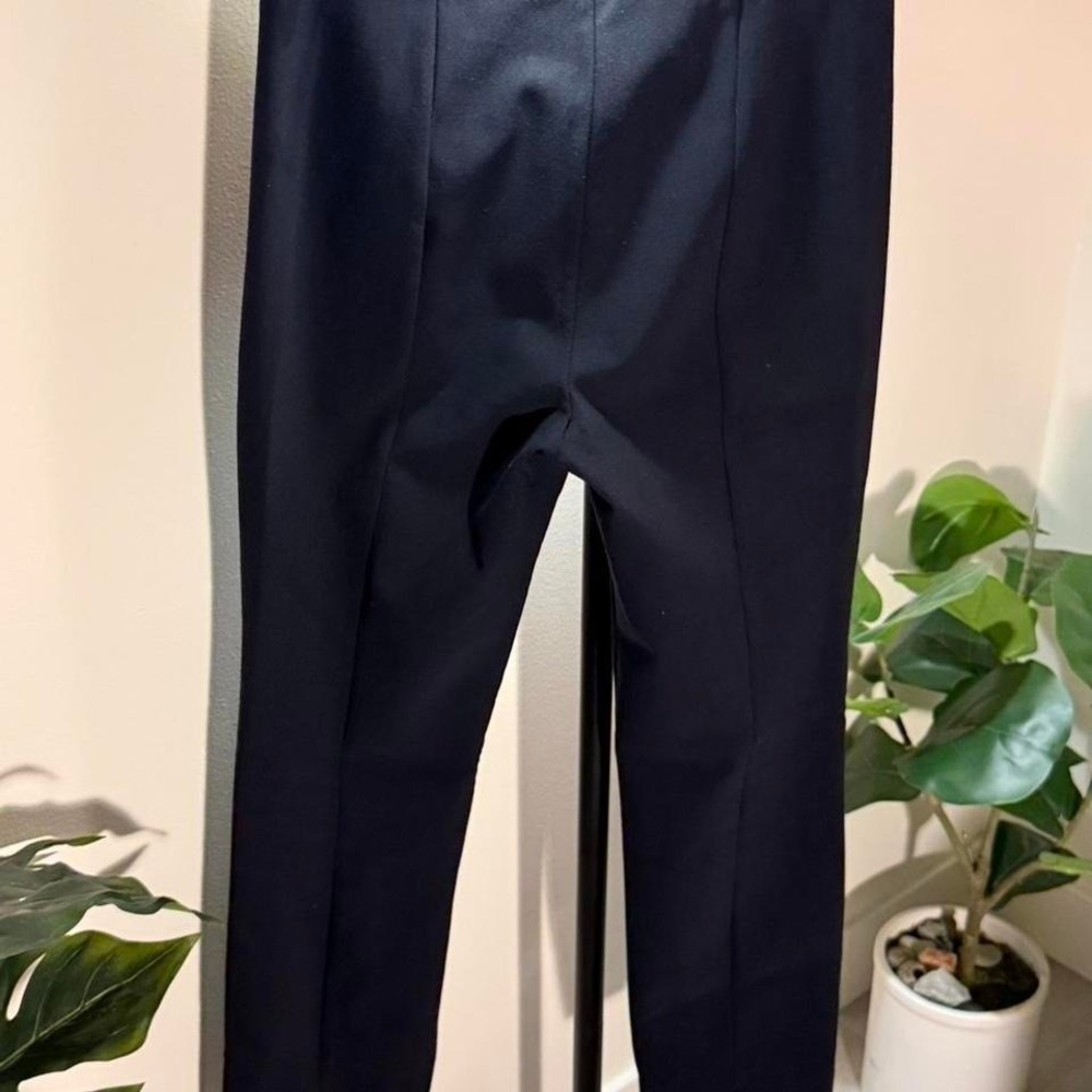 Vince navy ponte front seam work wear classic tailored trousers Size S